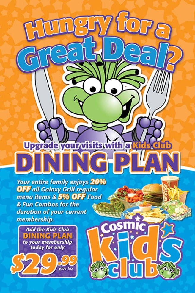 Cosmic Kids Club Dining Plan