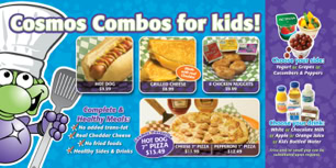 Cosmic Adventures Galaxy Grill Menu Board